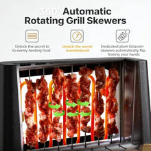 360° Auto-Rotating Electric Kebab Grill with 32 Skewers,Smokeless Indooroutdoor Bbq with Timer