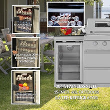85Inch Stainless Steel Gas Grill Island for Outdoor Kitchen Bar Barbecue | 6-Burner, 85000 BTU, Wine Cooler, Compact Refrigerator, Rotisserie, Granite Countertops, Storage Cabinets & Drawers