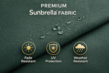 Treasure Garden 7.5ft Patio Umbrella – Outdoor Market Umbrella – Push Button Tilt – Bronze Aluminum Frame (Sunbrella, Natural)