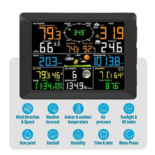 Weather Station with Outdoor Sensor,Color Display Console,Weather Forecast,Alarm Function