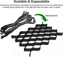 COZMAX Soil Ground Mud Control Grids，Geogrid 2 Inch Tall Soil Stabilizer Geocell for Subgrade Work,for Subgrade Work, Landscaping, Honeycomb Gravel Ground Grid (Size : 5x10m(16.5x33ft))