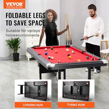 VEVOR Portable Foldable Billiards Table Set 6.3 ft Red + Black