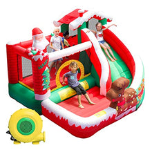 SunSports Christmas Bounce House with Slide Red/Green/White