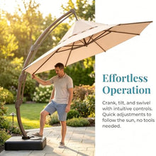 OROTLECT 33.5" Patio-Cantilever-Umbrella-Base W/Handle & Wheels,330 Lbs