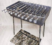 3mm! Durable Portable outdoor Barbeque kebab mangal grill set maker BBQ Suitcase 4@choice (12 skewers)