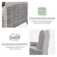 IDEALHOUSE Wicker Outdoor Recliner Reclining Patio Chair with Adjustable Back & Footrest 150° Lay-Flat Reclining with Air Pump Rattan Flip-Up Side Table Outdoor Lounge Chair for Pool Deck Balcony