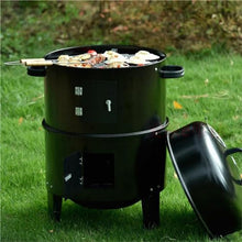 CEMONT Charcoal Grills Cylindrical Outdoor Multi Layer Barbecue Large Cold Rolled Steel Charcoal Grill Courtyard Barbecue Grill Stuffy Grill