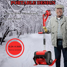 20V Cordless Snow Shovel, 12-Inch Cordless Electric Snow Blower with Adjustable Front Handle&Telescopic Pole, Snow Thrower with 2 x Battery & Quick Charger Included,3Ah×2