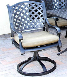 Sunvuepatio Cast Aluminum Patio Dining Set 11 Piece Outdoor Furniture 46"x120" Rectangle Table Desert Bronze