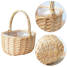 YOtat Basket Flower Storage Wicker Woven Baskets Rattan Wedding Picnic Fruit Girl Seagrass Candy Willow Pot Handwoven (D 20X17X10Cm) (D 20X17X10Cm)