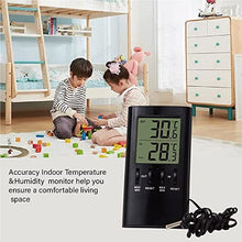 Digital Indoor Outdoor Street Thermometer in/Out Room Temperature Meter Instrument LCD Display for Home Office (D)