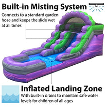 TentandTable 12FT Commercial Inflatable Water Slide & Blower, Purple Marble