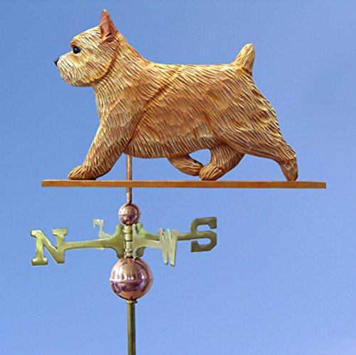 Norwich Terrier Hand Carved & Painted Weathervane Wheaten 32 Inch