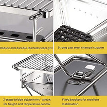 Portable Stainless Steel BBQ Grill Folding Outdoor Camping Picnic Barbecue Tool Accessories