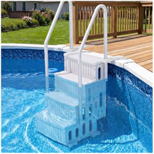 Adjustable Height Above Ground Pool Steps with Dual Handrails