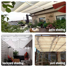 FENGZEQUAN Retractable Sun Shade Canopy, Wave Shade Sail with High-Density Polyethylene Fabric, Sliding Pergola Cover for Patio, Garden, Backyard, Deck,Mesh Tarp(W1.5*L20m/W4.92*L65.62ft)