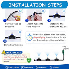 MZZKFC Irrigation Fogging Kit，Farm Cooling Mister for Construction Fence/Livestock/Greenhouse Garden，Outdoor Atomizing Mist Tubing Kit with Brass Nozzles(200m/656')