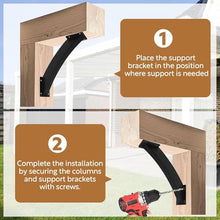LQSYBHD Heavy Duty 45 Degree Angle Support Bracket Inside Mount Corner Connector Pergola Accessories for Gazebo Wood Beam Support Hardware with Mounting Screws(Size:6pcs)