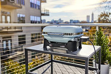 Weber Lumin Compact Outdoor Electric Barbecue Grill, Light Blue - Great Small Spaces such as Patios, Balconies, and Decks, Portable and Convenient