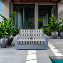 FDP Outdoor Modular Armless Sofa Featuring Sunbrella Fabric - Weather-Resistant, Fade-Resistant, Assembled Patio Furniture with Cover Included for Backyard, Poolside Seating - Dream Mist/Canvas Haze