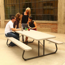 Lifetime 80123 Folding Picnic Table and Benches, 8'