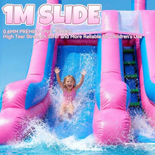 26.3FT Commercial Grade Inflatable Water Silde for Kids Adults, Heavy Duty PVC Adult Water Slides with Big Airtight Water Pool, Adult Waterslide with 900W Blower for Outdoor