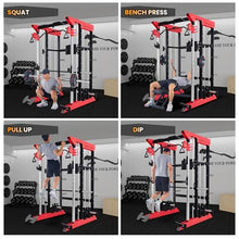 GarveeLife Power Cage Smith Machine Red