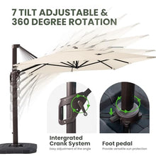 MPL Shade 9' X 12' Cantilever Patio Outdoor Umbrella with Base Included