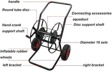 LXXW Hose Reel Cart Garden hose reel cart, double wheel design, hose rack cart for planting, irrigation, car washing For Garden Hoses
