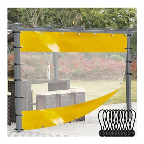 Gazebo Curtains Vinyl Tarp, 0.5mm Porch Screens for Patios Outside Outdoor PVC Curtains(8x3m)