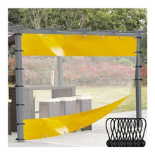 Gazebo Curtains Vinyl Tarp, 0.5mm Porch Screens for Patios Outside Outdoor PVC Curtains(8x3m)
