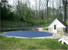 KGBNYSS Heavy Duty Round Pool Cover 3-10m - Blue Mesh Safety Cover for In-Ground Pools with Hardware (Winter Protection)​(10m/33ft)