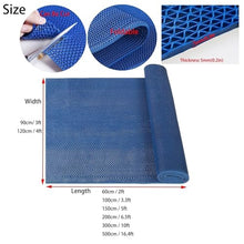 GONCBKVN Width 90cm/120cm Non-Slip PVC Drainage Mat Commercial Wet Area Floor Mats for Outdoor Indoor Restaurant Kitchen Bar Swimming Pool, 5mm Thick, Can Be Cut (Color : Blue, Size : 90cmx500cm)