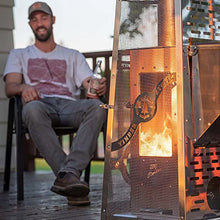 90,000 BTU Stainless Steel Outdoor patio Heater, 12 Ft Heating Radius, Wood Pellet Fired (Revere Elite)