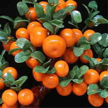 YXIANG56Q Fake Plants Indoor Faux Potted Plant 38-Fruit Orange Tree Jade Crafts for Living Room Home Table Bonsai Tree