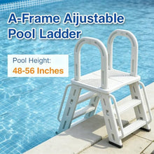 A-Frame Pool Ladder Height-Adjustable for 48-56 in Pools