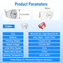 WTRYRN 5 Blades Vertical Wind Turbine Kit,Vertical Wind Turbine Windmill Power Generator,Wind-Solar Hybrid Street Lights, Highways, Scenic Spots Red-12V