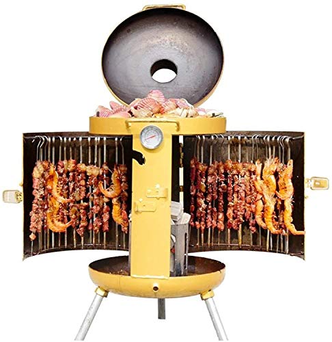 MNSSRN Multifunctional Outdoor Camping Crane Grill, Vertical Grill, Charcoal Grill, Adjustable Firepower, Grill Smoker