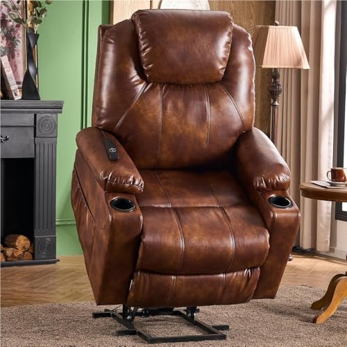 HTERWQEA Power Lift Recliner Chair with Massage and Heat for Elderly
