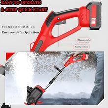 20V Cordless Snow Shovel, 12-Inch Cordless Electric Snow Blower with Adjustable Front Handle&Telescopic Pole, Snow Thrower with 2 x Battery & Quick Charger Included,3Ah×2