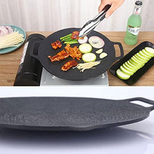 WERTGHJ Thick Cast Iron Frying Pan Flat Pancake Griddle Uncoated non-stick Bbq Grill Induction Cooker(36cm)