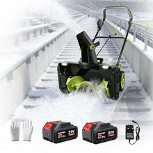 zhenmaster 40V High-Efficiency Cordless Snow Blower, 3500W Electric Brushless Snow Shovel, Moves 650 Lbs/Min, 20-Inch Path & 25-Foot Throw for Large Driveways and Commercial Lots