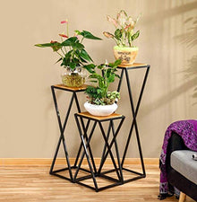 BSNANCA Metal Frame Plant Stand for Flower Boxes Indoor Outdoor Flower Shelf for Bedroom Balcony Decor Sturdy Flower Supports and Shelving Holders