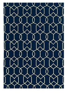 HomeRoots 8' x 11' Navy Blue Moroccan Indoor Outdoor Area Rug