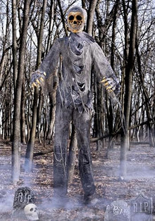 Gemmy Giant 12FT Lighted Zombie Animatronic | Huge Talking Ghoul Halloween Decoration with Stand, Power Cord and Motion Activation