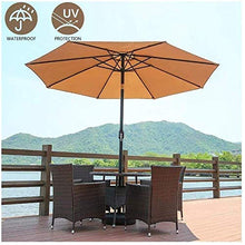 QZQHNYJ Outdoor Garden Parasols Garden Umbrella Parasol, 2.7M Tilting Parasols With Crank Handle, Adjustable Tilt Mechanism, Uv Protection, For Outdoor Balcon