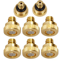 Brass Misting Nozzles 0.016" Orifice (0.4mm) 10/24 UNC, Water Mister Parts Fog Nozzles for Patio Misting System Outdoor Cooling System (20)