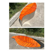 WOAITIANTIAN Outdoor Bench, Stainless Steel Park Bench - Outdoor Garden Leaf Design Seat Patio Bench(Multi-Colored)