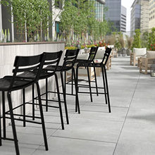 Flash Furniture Commercial Metal Indoor/Outdoor Barstool, Black, 2-Pack