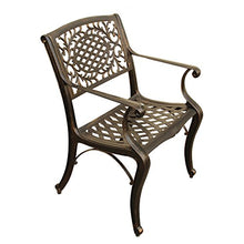 Oakland Living Contemporary Modern and Ornate Outdoor Mesh Lattice Aluminum 95 inch Bronze Oval Dining Set with Ten Chairs